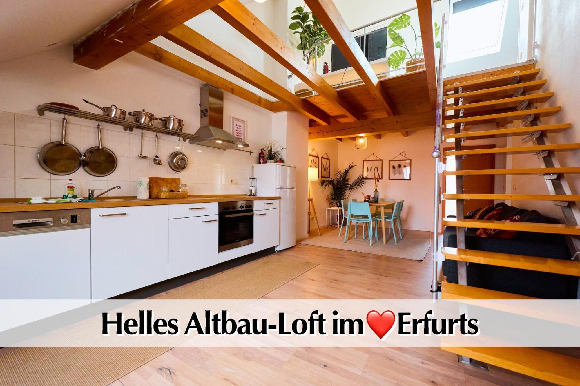 Helle 72Qm Maisonette Wohnung Im Herzen Erfurts Mit Kingsize Bett, Smart-Tv, Etc Екстериор снимка